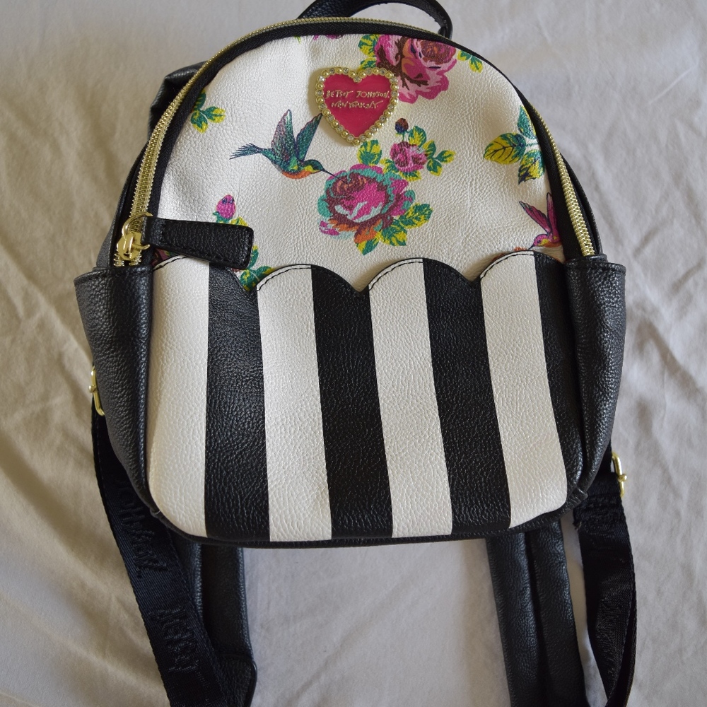 Floral & Stripped Betsey Johnson Purse
